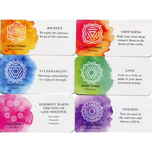 Chakra Love Mini Cards by Katie Manekshaw