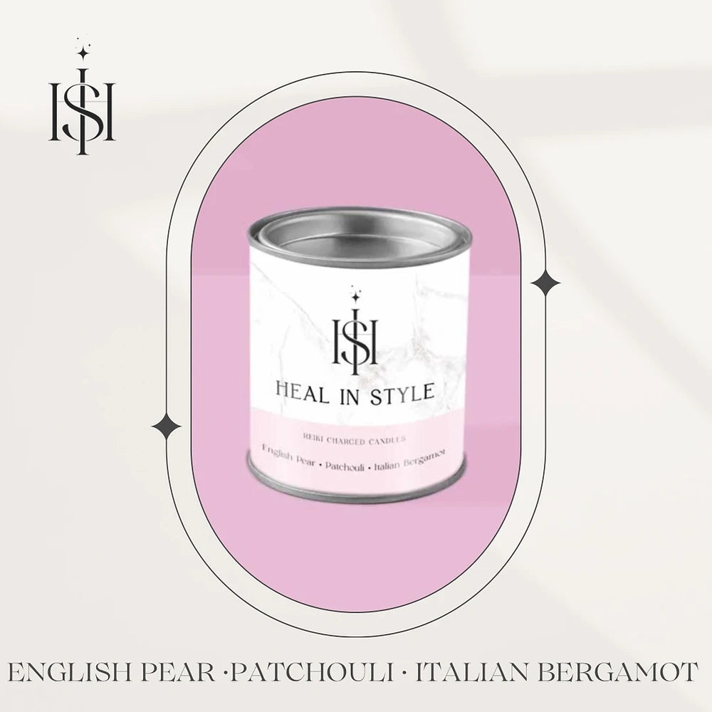Heal in Style - English Pear, Patchouli and Italian Bergamot - Fragrance Oil Candle