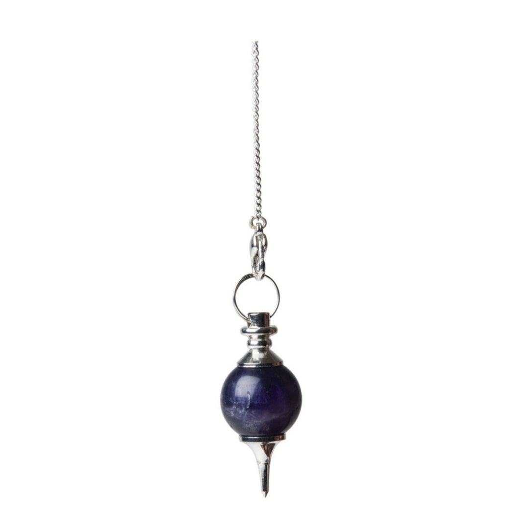 Polished Amethyst Sphere Pendulum