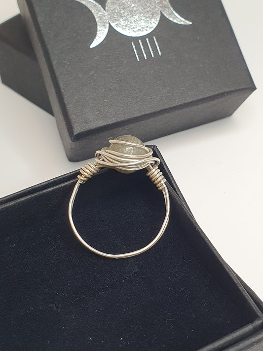 Sterling Silver single crystal ring. Available in various sizes and stones.