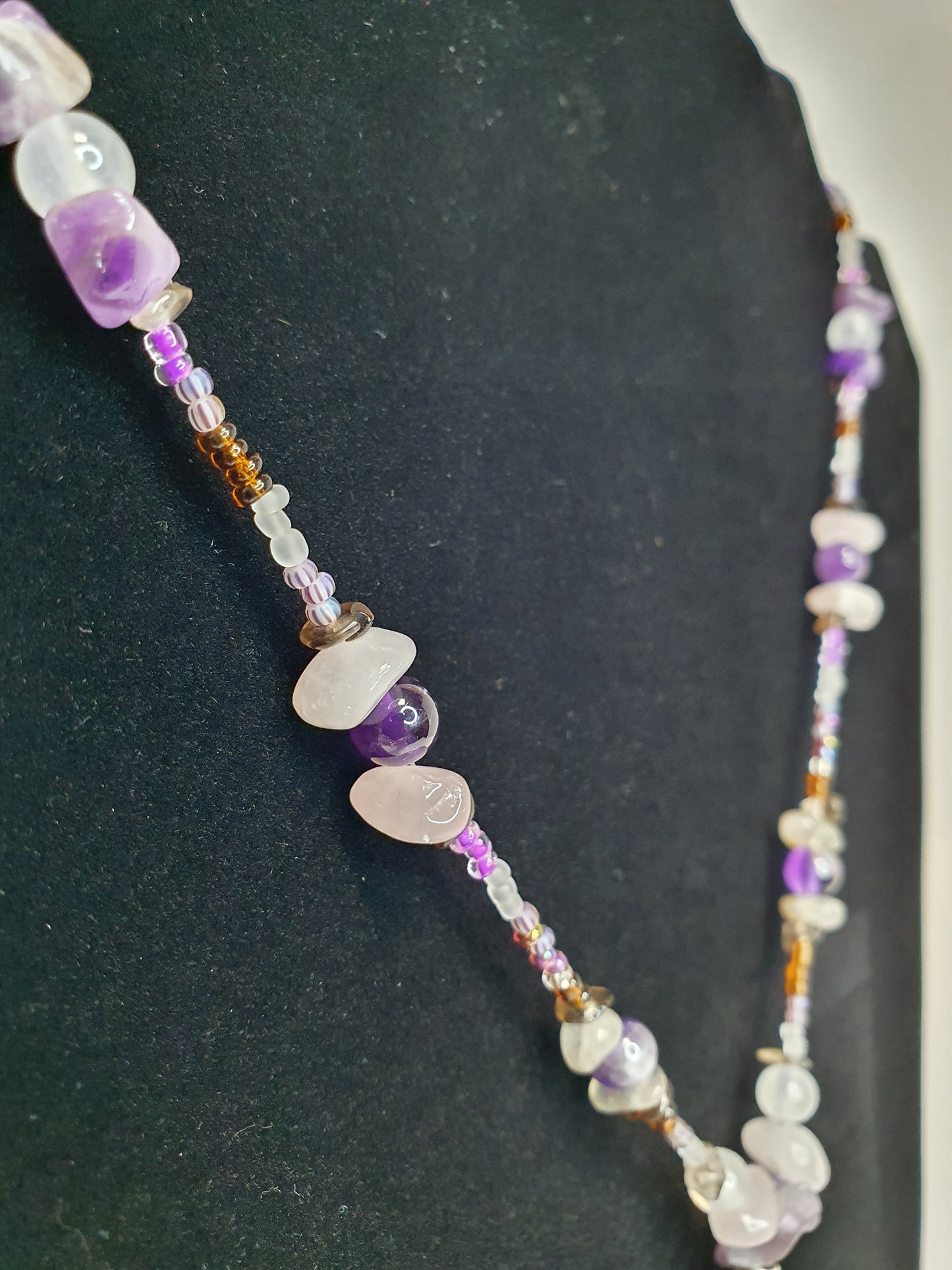 Amethyst Sterling Silver necklace. (16.75")