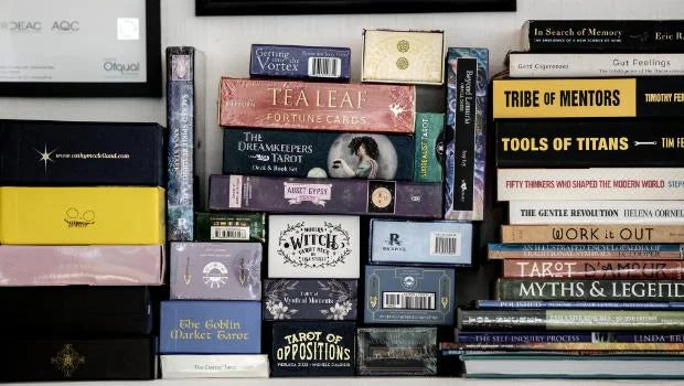Books, Tarot Cards and Witchy Tools