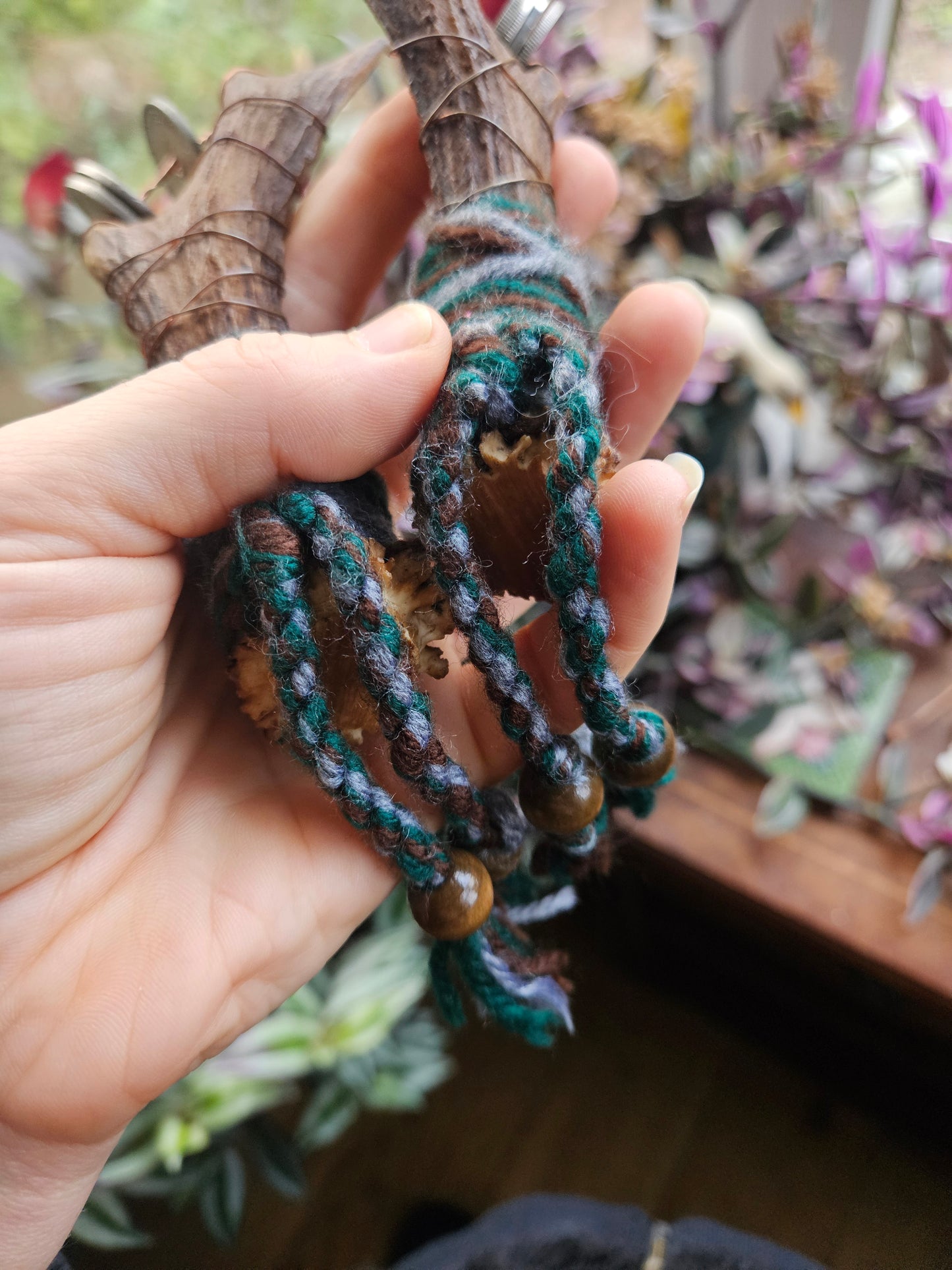 Small pair Scottish Roe Deer and World Coin Sistrum Rattles