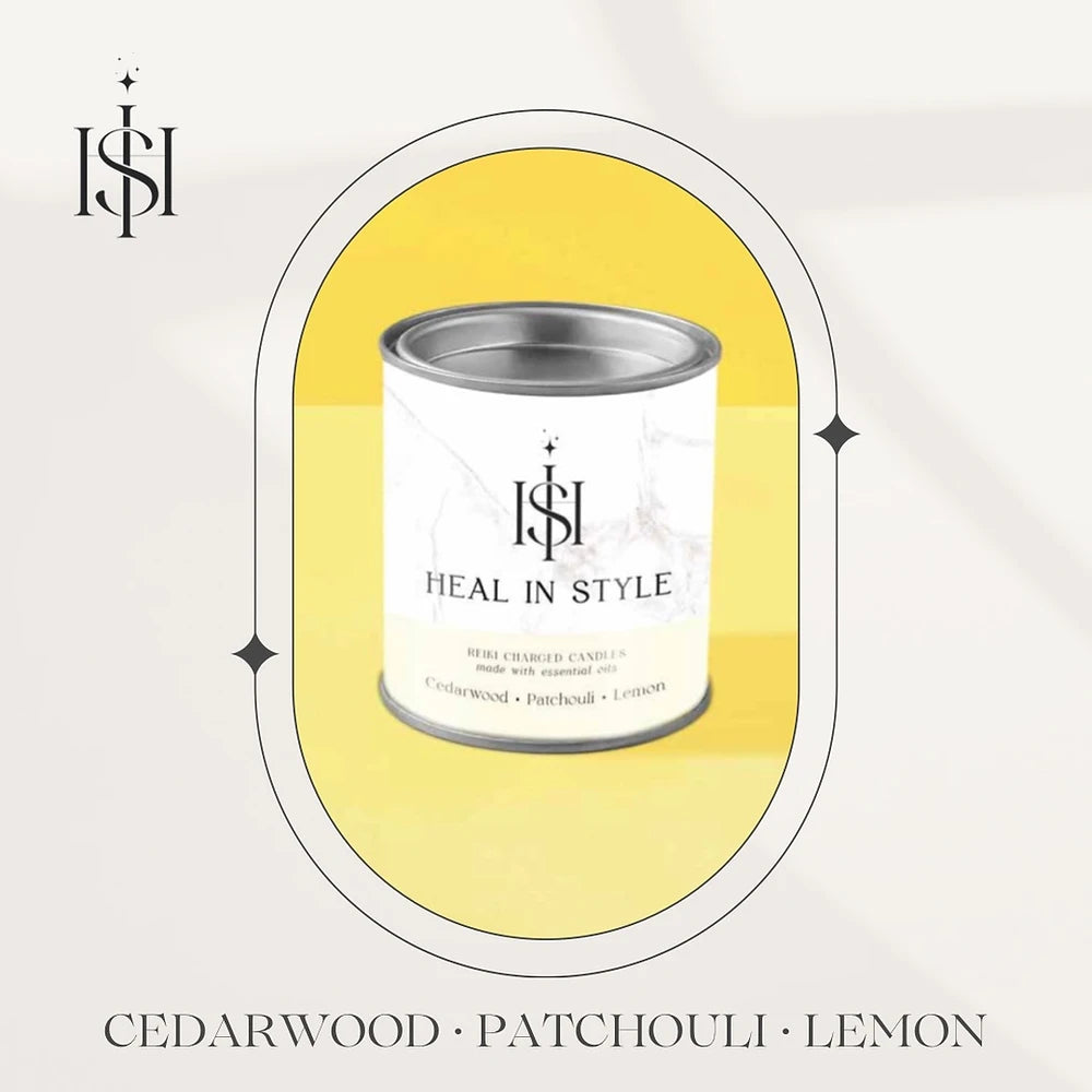 Heal In Style - Cedarwood, Patchouli & Lemon - Essential Oil Candle