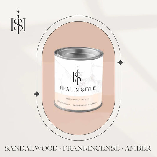 Heal in Style - Sandalwood, Frankincense and Amber - Fragrance Oil Candle