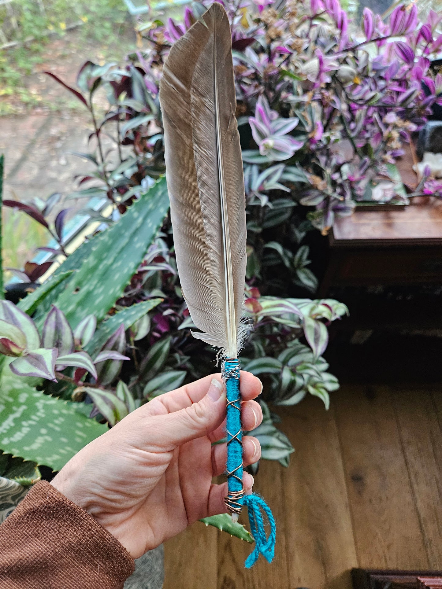 Blue Smudge Feather (goose)