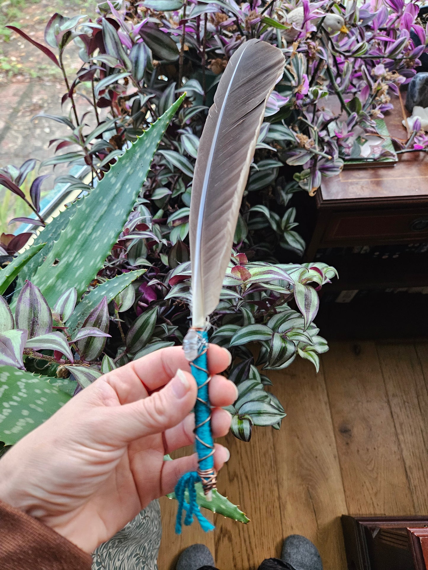 Blue Smudge Feather (goose)