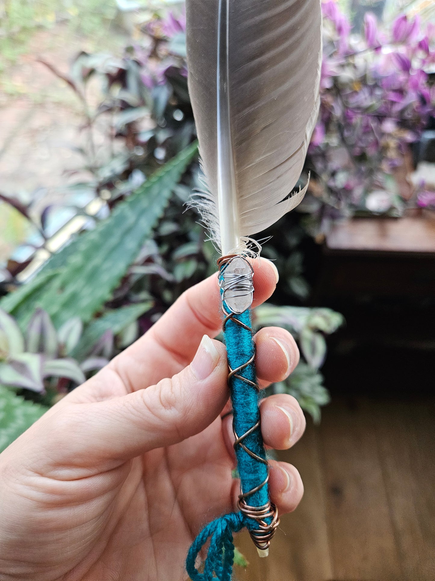 Blue Smudge Feather (goose)