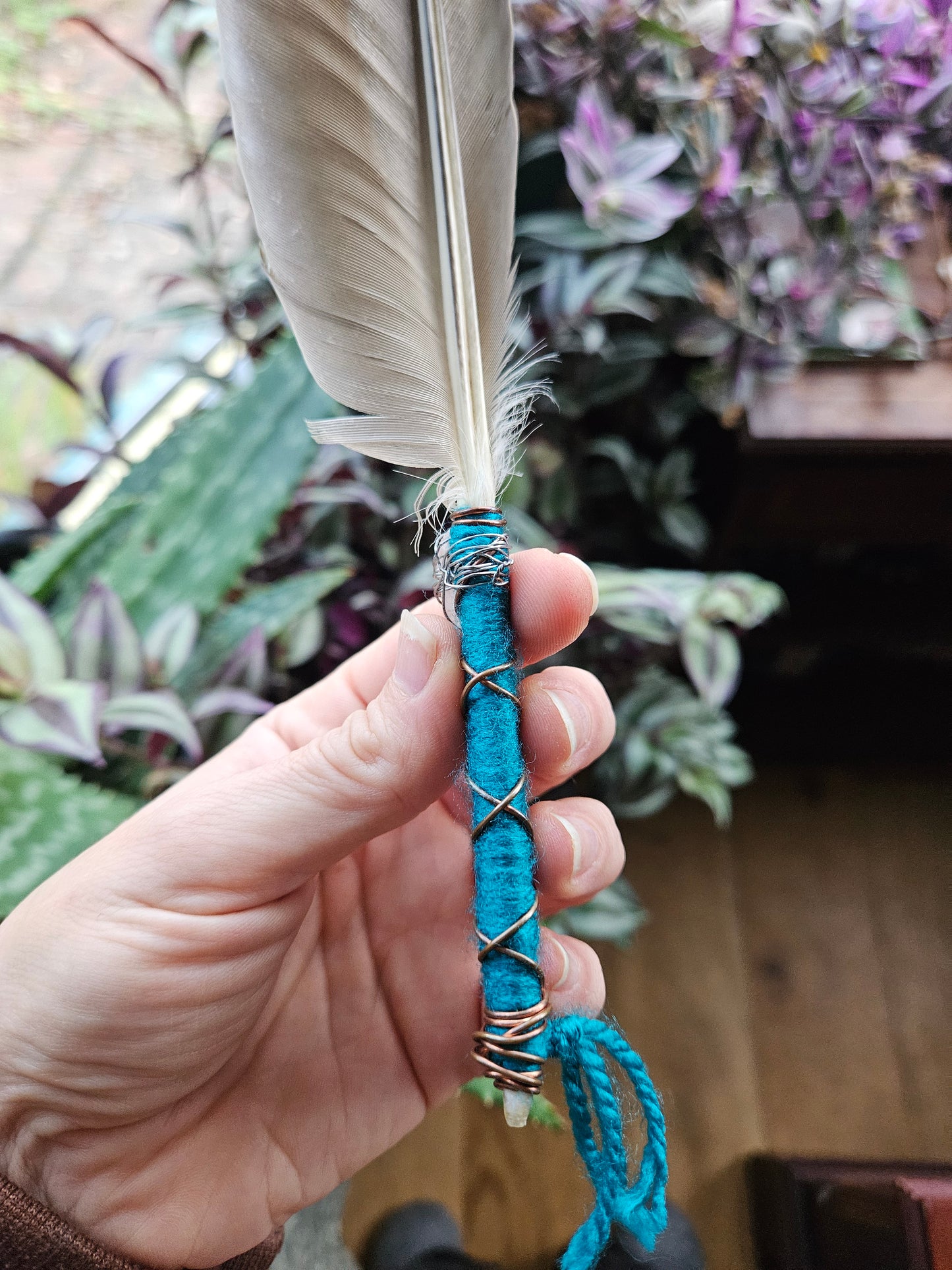 Blue Smudge Feather (goose)