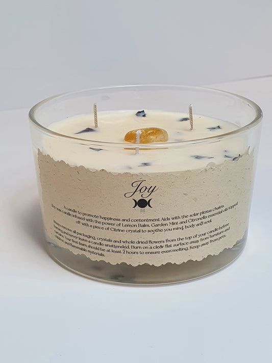 JOY bowl candle with Citrine