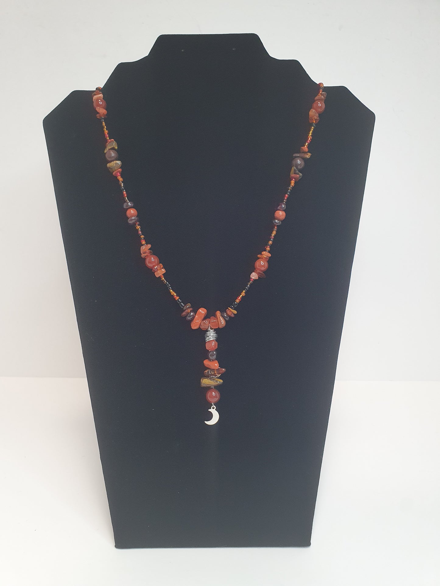 Red Crystal Moon necklace. (Matching items available.)