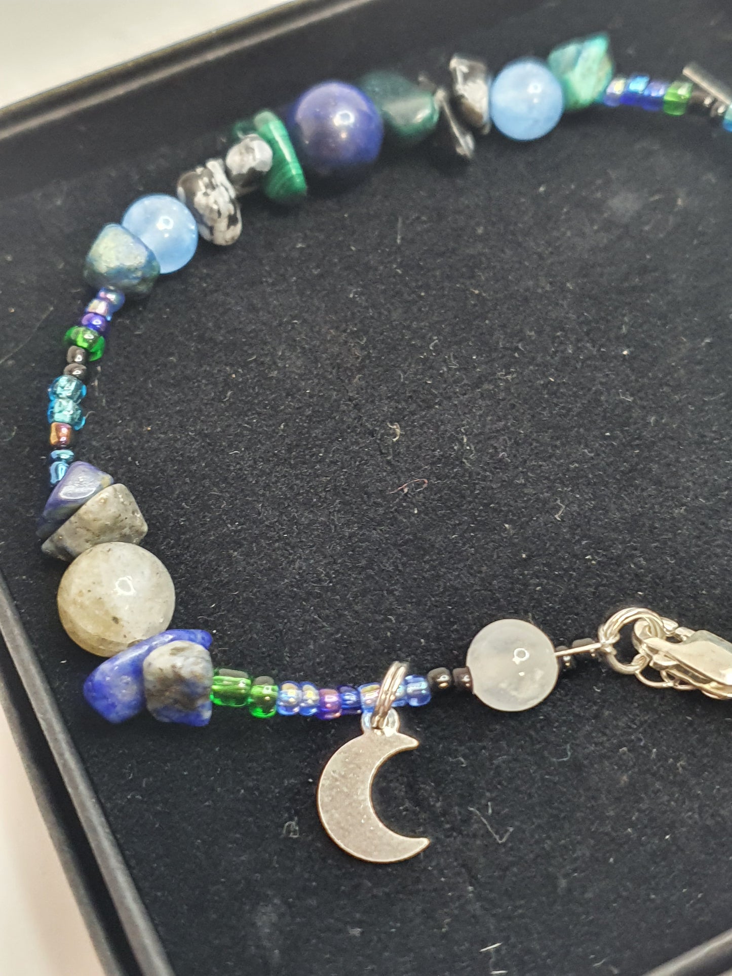 Blue Crystal Moon bracelet.