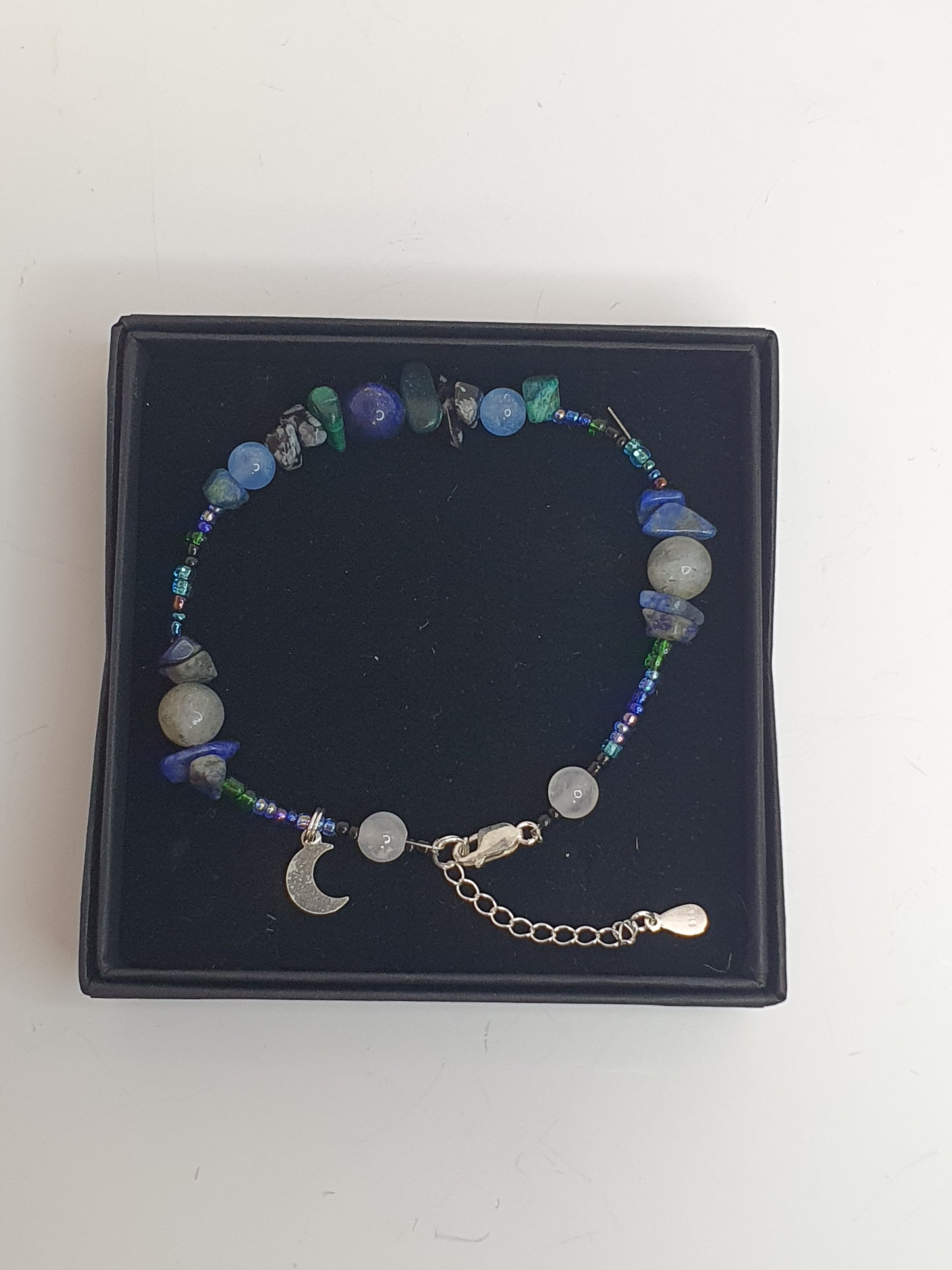 Blue Crystal Moon bracelet.